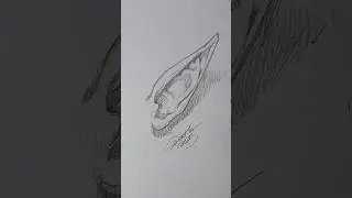 How to draw anime Elf Ear so easy  #1 ( Speed Draw )【Painting techniques #25】#shorts #drawear #elf