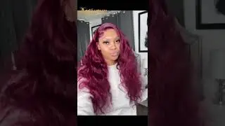 Beautiful 99J body wave wig #wig #wiginstall #wigstyling #99J #bodywave #hair #hairstyle #fyp
