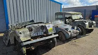 Rusty 'Barn Find' Land Rovers & Austin Healey Frogeye Sprite at Anglia Car Auctions 2023
