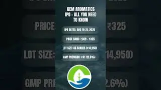 Gem Aromatics IPO 2025 | GMP, Dates, Price Band, Lot Size & Details 🚀📊