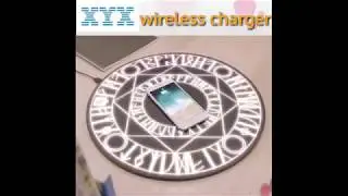 Special magic array round mobile wireless charger with beautiful light cool voice form China