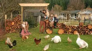 Raising 4 Kids on a Small Farm | Peaceful Country Life, Slow Living, Building a Living Log Wall
