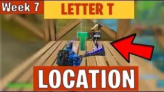 Where to find the hidden letter T in Fortnite chapter 2 week 7 TrickShot Challenges