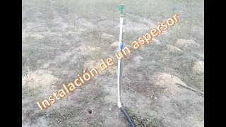 Instalación de aspersor para riego en cultivo de hortaliza, cesped o huerto