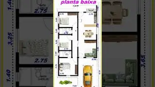 planta baixa casa 3 quartos - use 72 mil no material 🍬🧁 #plantabaixa #designer