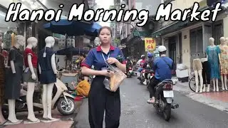 HANOI, VIETNAM 🇻🇳: From an INSANE Local Market to the World-Famous TRAIN STREET | 4K Walking Tour