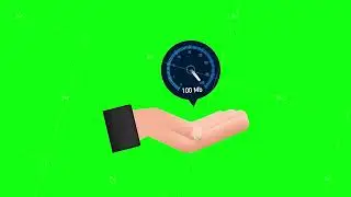 Set Speed test in hands. Speedometer Internet Speed. Website speed loading time. Motion graphics 4k