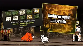 CATS GET CAUGHT IN TRAPS IN UNDERGROUND LABYRINTH (battle cats 47)