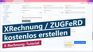 E-Rechnung kostenlos erstellen (ZUGFeRD und XRechnung) &ndash; Anleitung, Tutorial