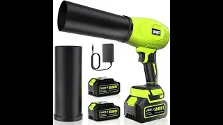 Leaf Blower Cordless with Battery and Charger, 800,000 RPM, Extended Nozzle, Lightweight