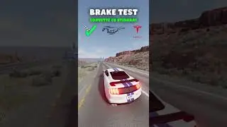 Тест тормозов американских автомобилей в BeamNG #beamngdrive #beamng #braketest