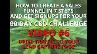 VIDEO#6: DRIVE TRAFFIC TO YOUR LEAD CAPTURE PAGE - HOW TO GET SIGNUPS FOR YOUR 90 DAY CBD CHALLENGE