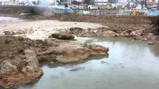 Crecida riada rio Cervol (Vinaròs) 21 Marzo 2015
