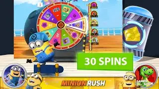 30 SPINS PRIZE WHEEL Minion Rush Despicable Me Challenger Prize Pod gameplay walkthrough ios android