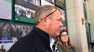 Michigan State defensive ends coach Mark Snyder on defending J.T. Barrett