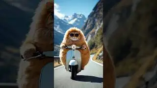 Cat scooty and lion 3d ai #cat videos#3d lion#3d cats#ai pets