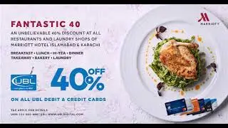 Karachi Marriott Hotel | Get 40% OFF on UBL  Debit & Credit Cards  | Jan 2021