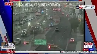 One person seriously injured in motorcycle crash on Mesa St.