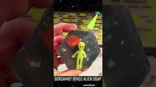 Bergamot Space Alien Soap #artisan #handmade #soap #fyp #foryou #foryoupage #fypシ #galaxy #alien