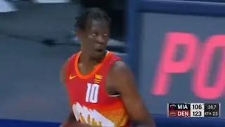 Bol Bol Step-Back 2-pointer Shot makes Nuggets Bench goes Wild!🔥