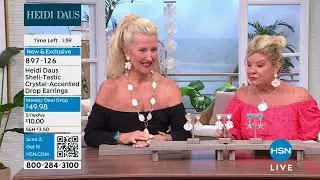 Heidi Daus ShellTastic CrystalAccented Drop Earrings
