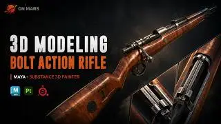 Texturing the Kar98 Rifle in Substance 3D Painter | Realistic Wood & Metal Materials #substance