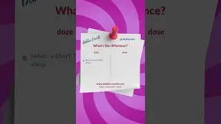 doze or dose? | Tricky Quickies 47 #grammar #english #shorts