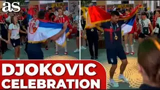 Golden glory: DJOKOVIC CELEBRATES win with SERBIAN TEAM in OLYMPIC VILLAGE fervor