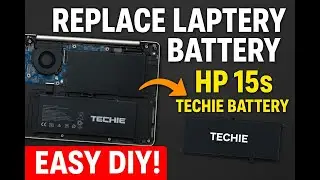 🔧 HP 15s Laptop Battery Replacement with Techie Battery | Full Step-by-Step 💻 EASY DIY