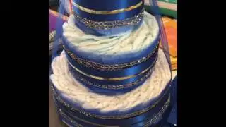 Diaper Cakes made by Mrs Natasha (diaper cake for Prince August)