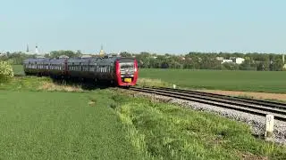 SD85-005 + SD85-009 jako TLK SUDETY Krak&oacute;w Gl - Jelenia G&oacute;ra po wyjeździe z Prudnika