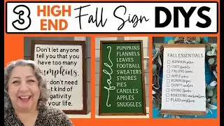 🍁 3 *HIGH END* Fall DIY Wood Signs | Farmhouse Fall Decor | Our Gray House