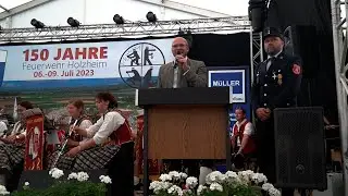 Dr. Fabian Mehring, MdL / Gru&szlig;worte 150 Jahre Freiwillige Feuerwehr Holzheim (Lkr. Dillingen/Do.)