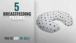 Top 10 Breastfeeding Pillows [2018]: Cuddles Collection Twinkle Star Nursing Pillow (Silver)