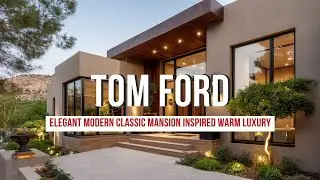 Elegant Modern Classic Mansion Inspired by Tom Ford Sleek Lines and Warm Luxury