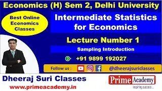 Sampling Lecture 1, Intermediate Statistics for Economics, Economics (H) Semester II