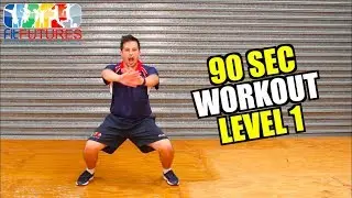 Level 1 - 90 Second Workout (Star Jumps, Squats, Lunges) | Kids Fitness At Home | Fit Futures