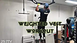 Weighted Vest Workout #workout #bluecollar #fitness #motivation #construction 