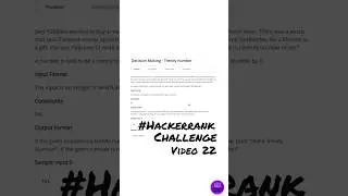 Trendy Numbers |Hackerrank Challenge| Video 22| 