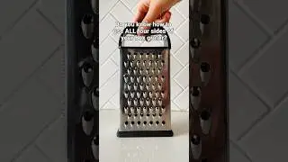 Do you know how to use *all* four sides of your box grater? #kitchenhacks #cookingtips #kitchentools