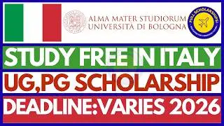 How to Apply for Italy Scholarships 2026 | Fully Funded University of Bologna UG & Masters Degree