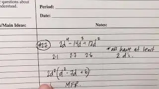 HA2T Unit 2 Crazy Factoring 27