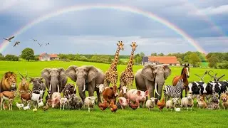 Adorable Moments of Farm Animals Chicken ,Cow ,Buffalo ,Sheep ,Goat ,Dog ,Monkey   Animal Videos