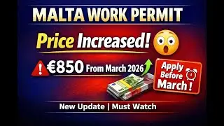 Malta Work Permit Price Increased to &euro;850 😮 | Apply Before March | #maltaworkvisa  #maltajobs