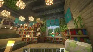 Minecraft Bookstore Build Idea | Cozy Design with Rainy Ambience
