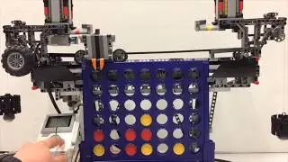 Vier Gewinnt LEGO Roboter EV3dev