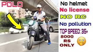 New evolet polo electric scooty-8000 Rs only 💯- 10 Rs 'OR' 80km Ride 😱? Full detail review - AX
