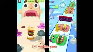 Sandwich runner + teeth runner amazing game (android & ios) #games #sandwichrunner #funny