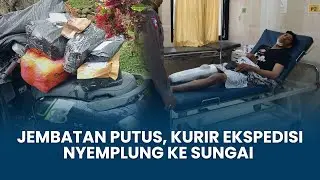 PETAKA Jembatan Putus, Kurir Ekspedisi Nyemplung ke Sungai di Busungbiu Buleleng, Begini Kondisinya!