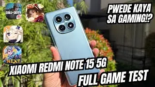 XIAOMI REDMI NOTE 15 5G FULL GAME TEST: 5G GAMING PHONE DIN ITO!